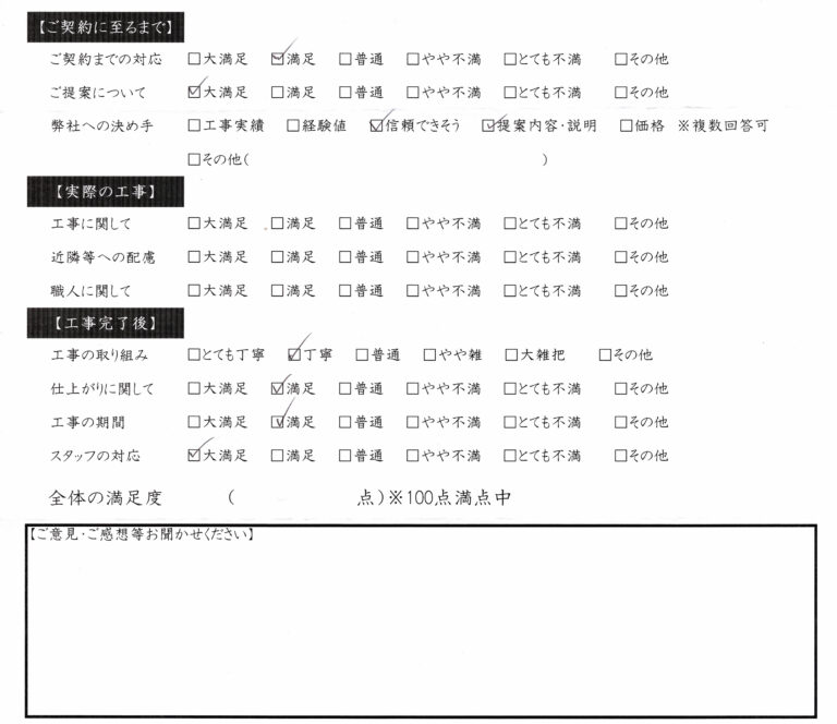 岐阜県大垣市　塗りかえ工房　大垣市　お客様の声