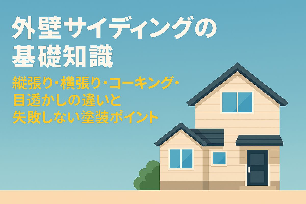 外壁サイディング基礎知識_HP用軽量版 | 【 塗りかえ工房】開発サイト 外壁サイディングの基礎知識|縦張り・横張り・コーキング・目透かしの違いと失敗しない塗装ポイント 岐阜県 大垣 安八 塗りかえ工房