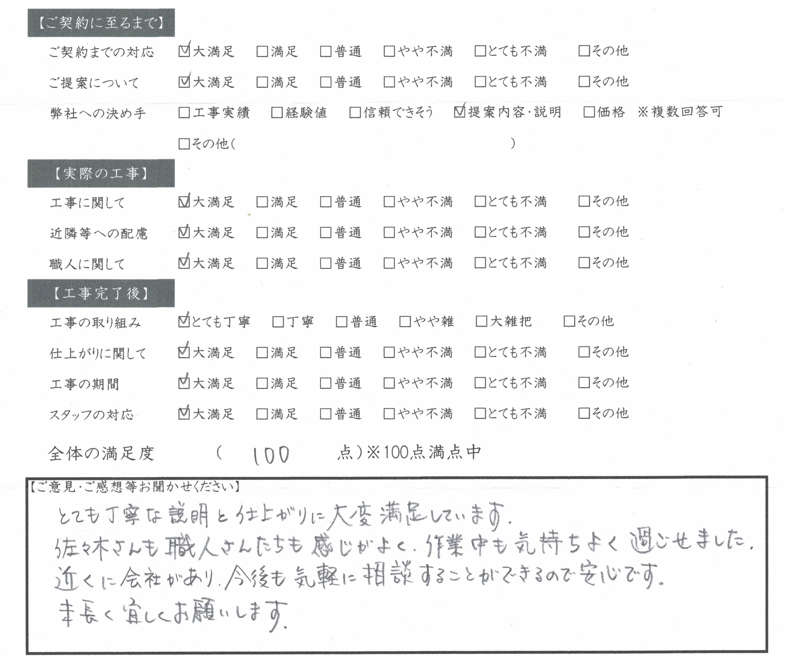 岐阜県大垣市　塗りかえ工房　お客様の声　岐阜市　S様